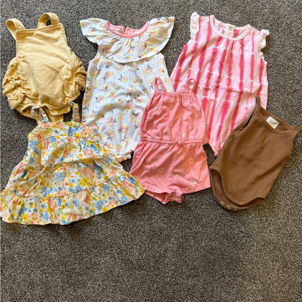 Assorted Baby Rompers and Dresses